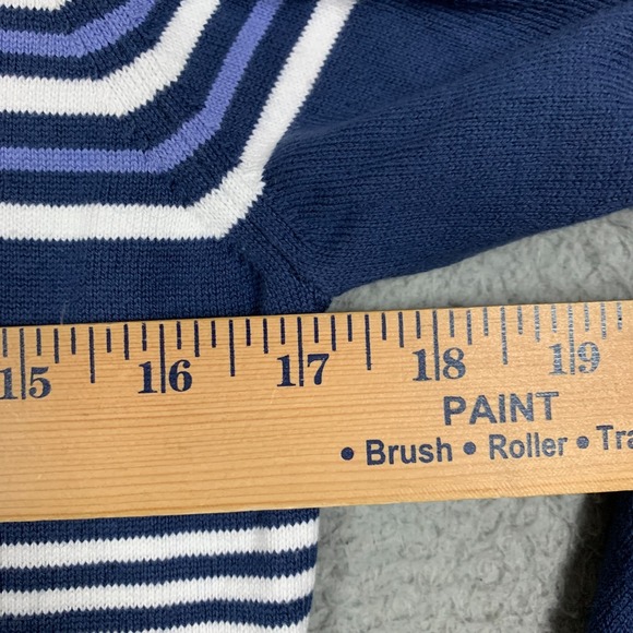 Free People Movement It's Cold Outside Playsuit Women's Medium Navy Striped Knit - Picture 7 of 9